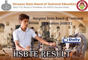 HSBTE diploma results for 1st and 2nd assessment of 1st year.